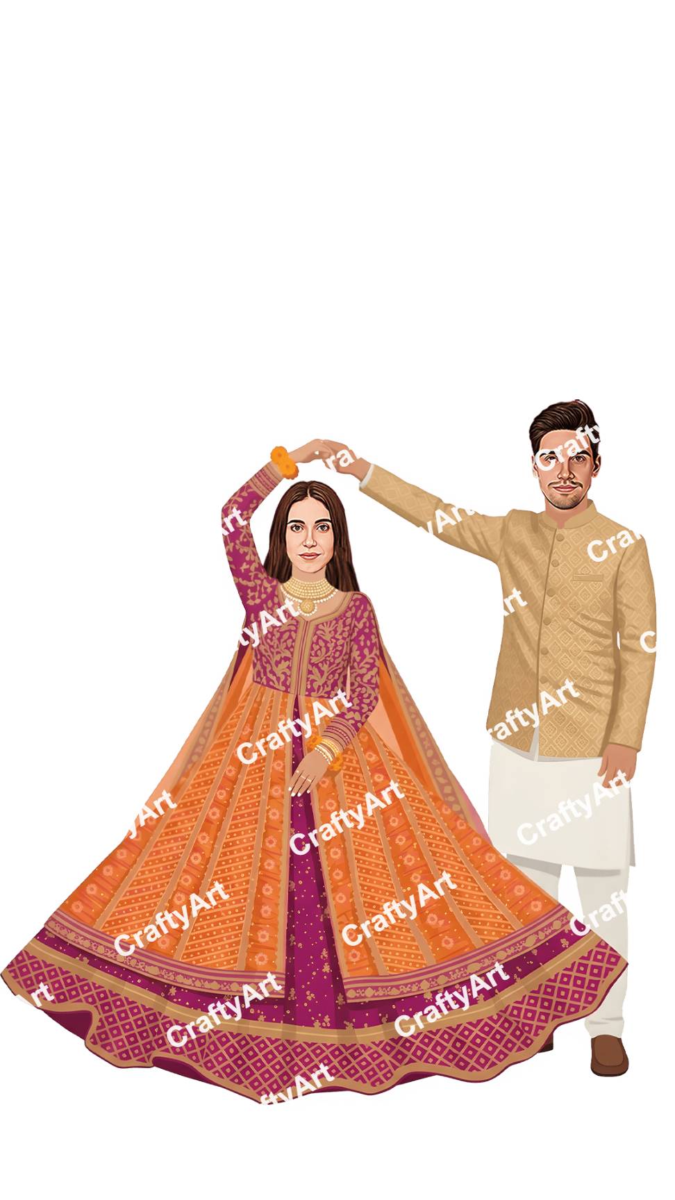 Stylish Musical Night Caricature for Grand Functions