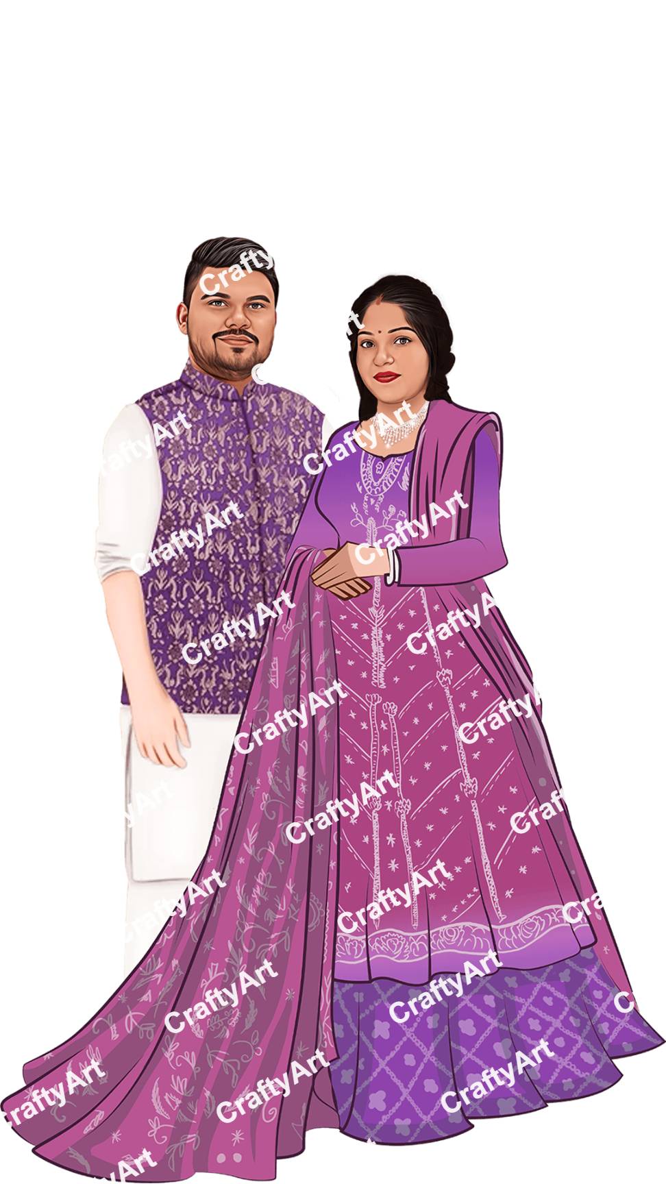 Celebrate Parenthood with Baby Shower Couple Caricature