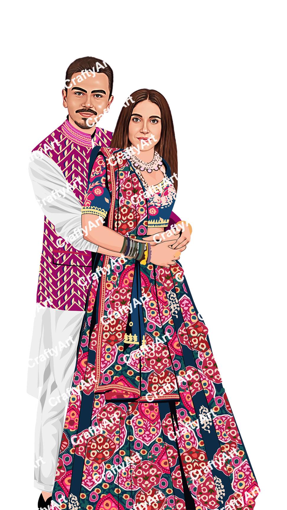 Celebrate Love With A Custom Engagement Caricature Art