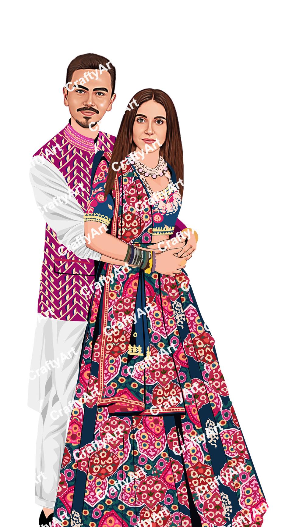 Celebrate Love With A Custom Engagement Caricature Art