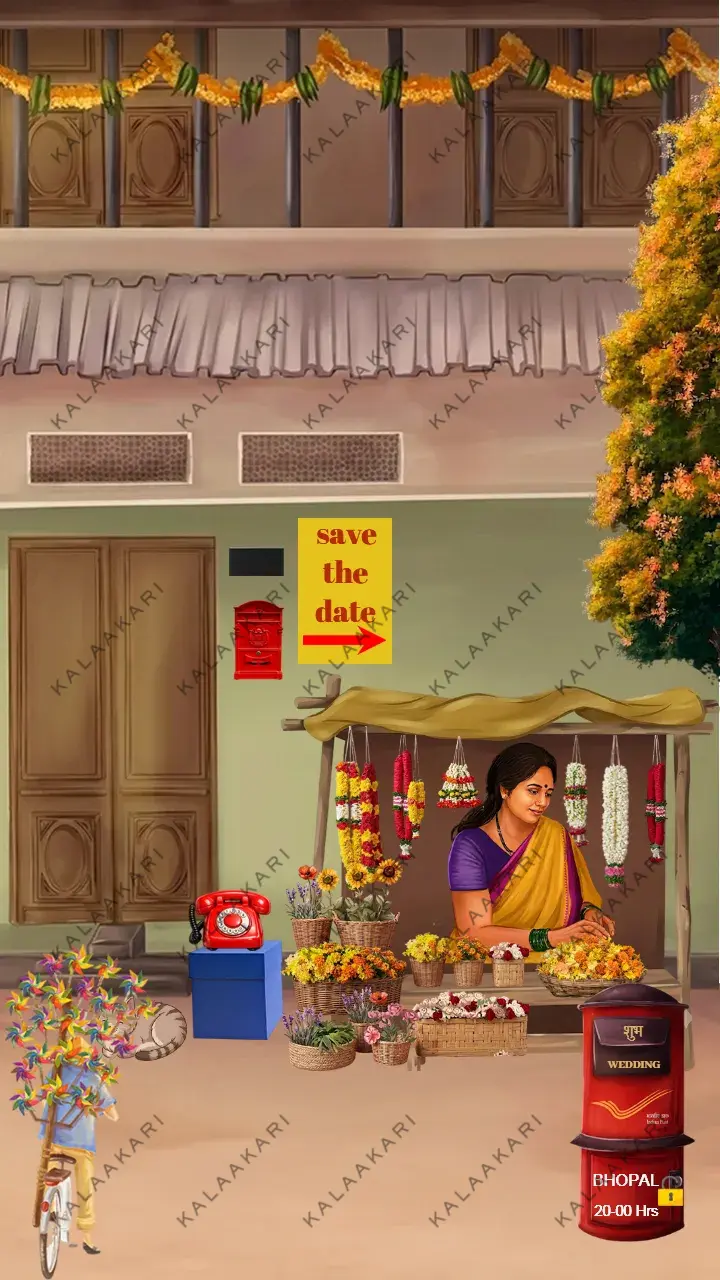 Save The Date Video with Vintage Indian Street Theme
