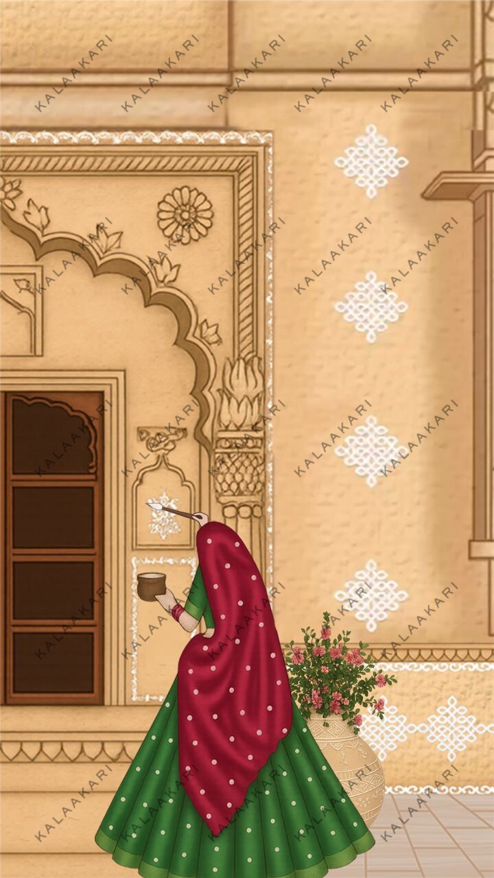 Vintage Rajasthani Save the date Templates Online