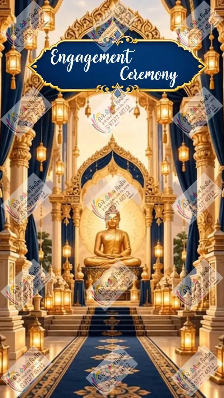 Buddhist Engagement Invitation Video With Golden Buddha