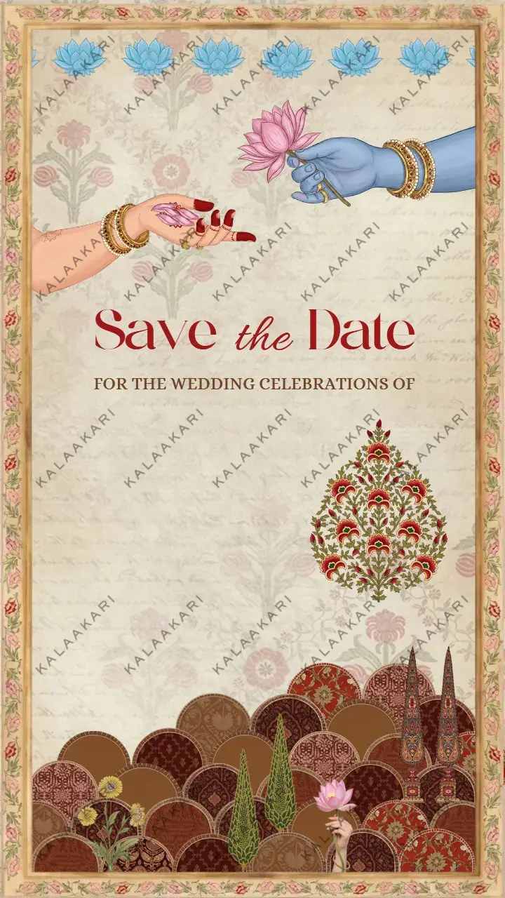 Wedding Save the date video Elegant Heritage Theme