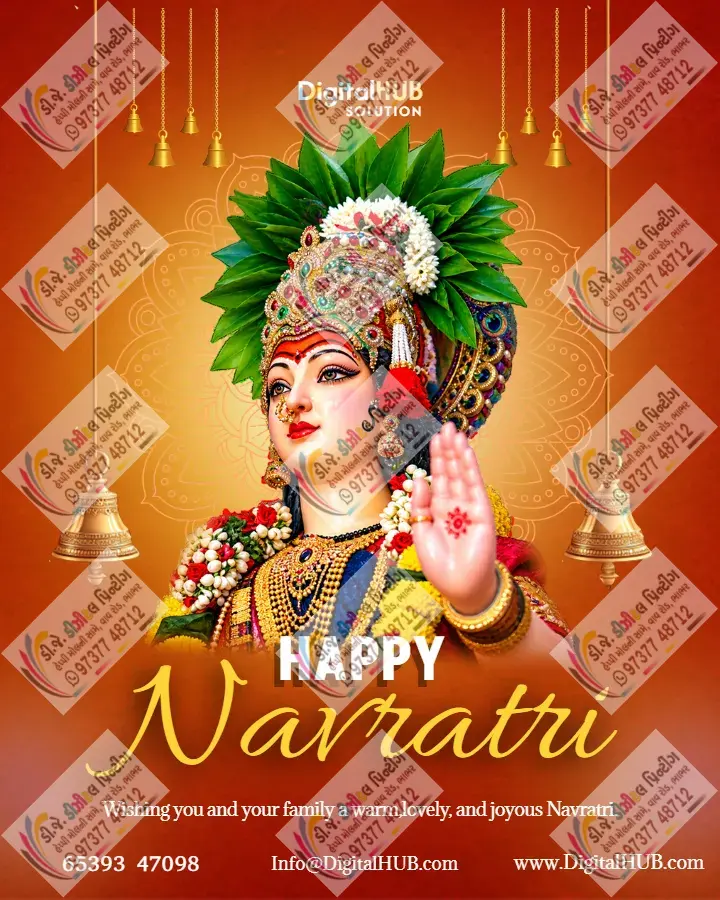 Professional Navratri Branding Post Free Ideas for Brands