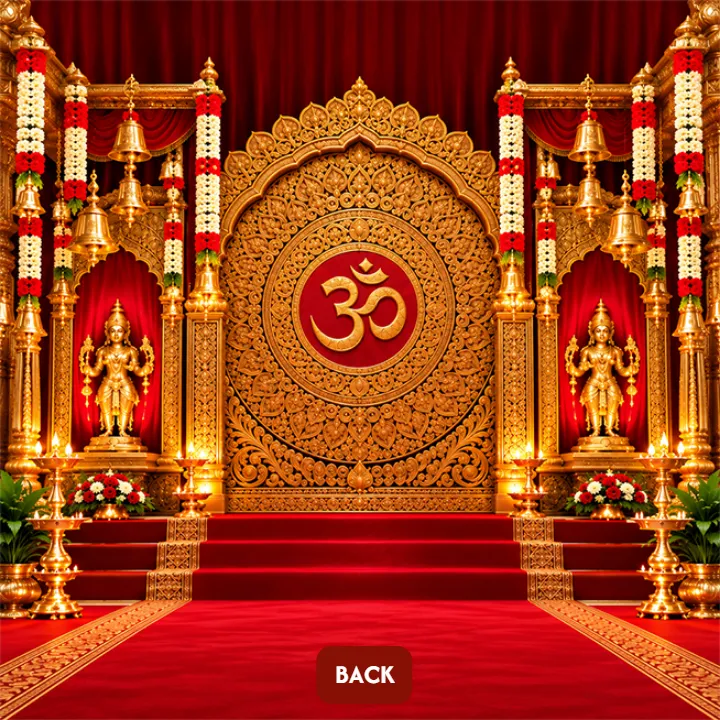 Navaratri 3D Mandap Design for Garba and Puja Events