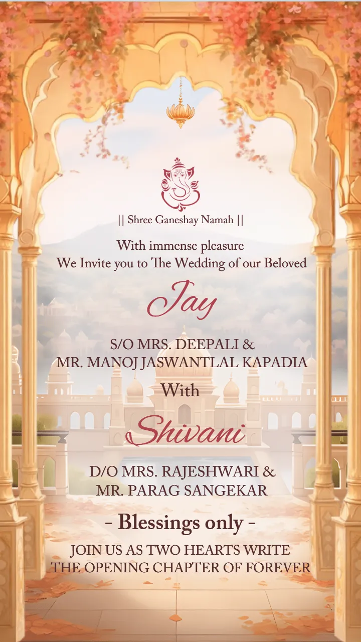 Wedding invitation video for Grand Indian Wedding Ceremony