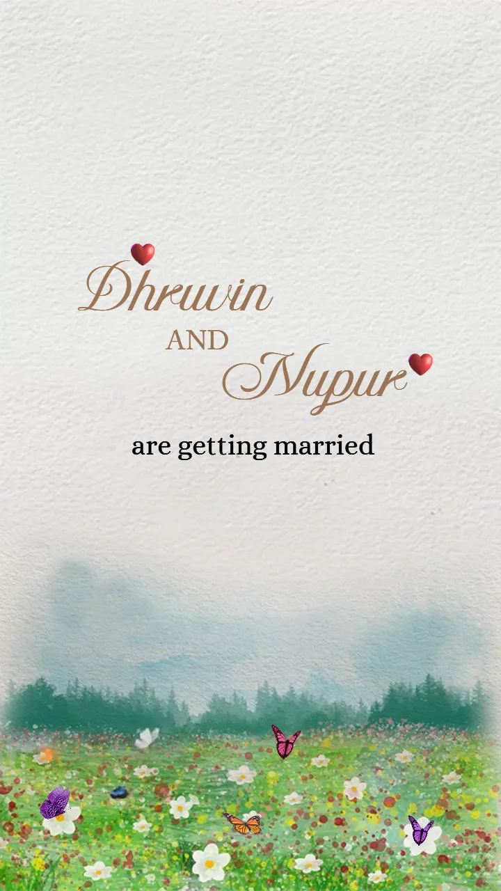 save the date wedding invitation video in soft floral theme