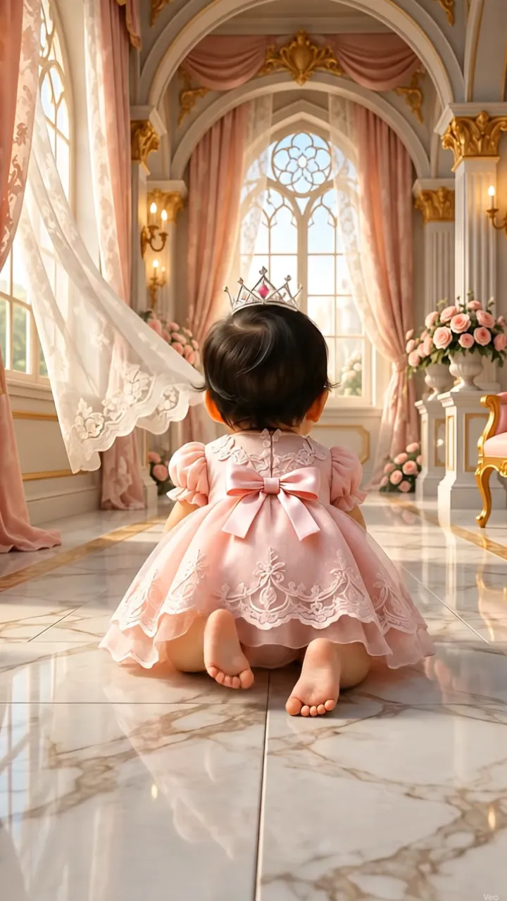 3D Birthday invitation video for Baby Princess Theme