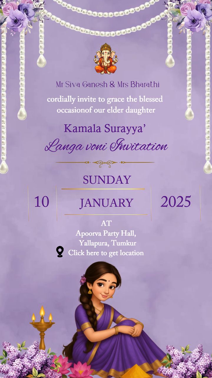Elegant Langa Voni Invitation for a Special Celebration