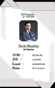 Employee ID Card Template with Professional Design