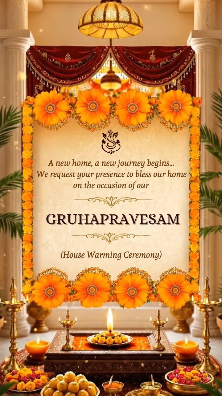 3D HouseWarming Invitation Video for Family Celebration