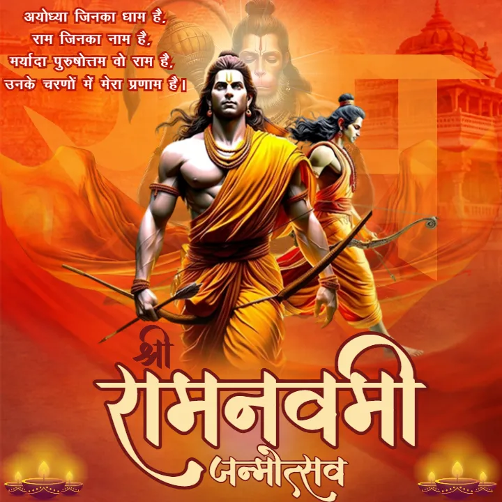 Traditional Ram Navami Janmotsav Wishes in Hindi online