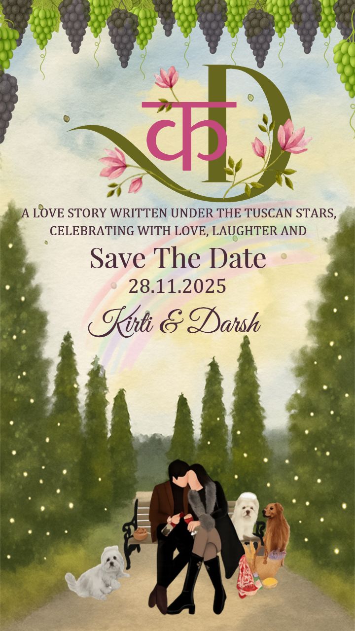 Cozy Couple Save the Date Video with Nature Elements