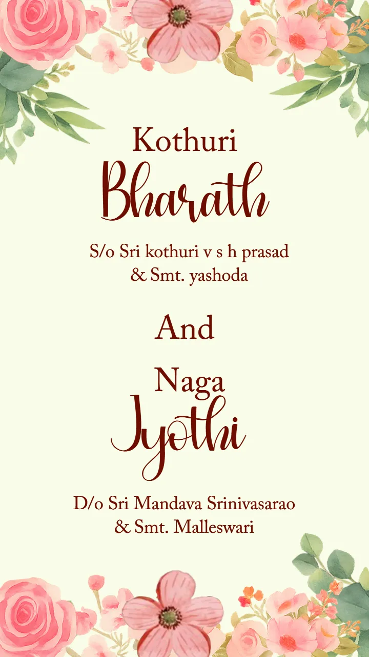 Wedding Invitation Video in elegant minimal design