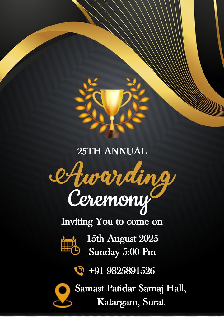 Gleaming Award Ceremony Invitation for 25th Celebration