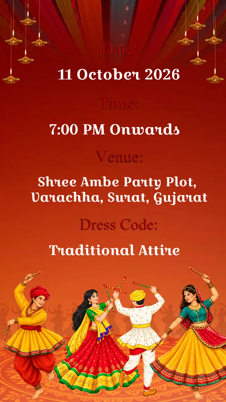 Dandiya Night Invitation Video for Navratri Celebration