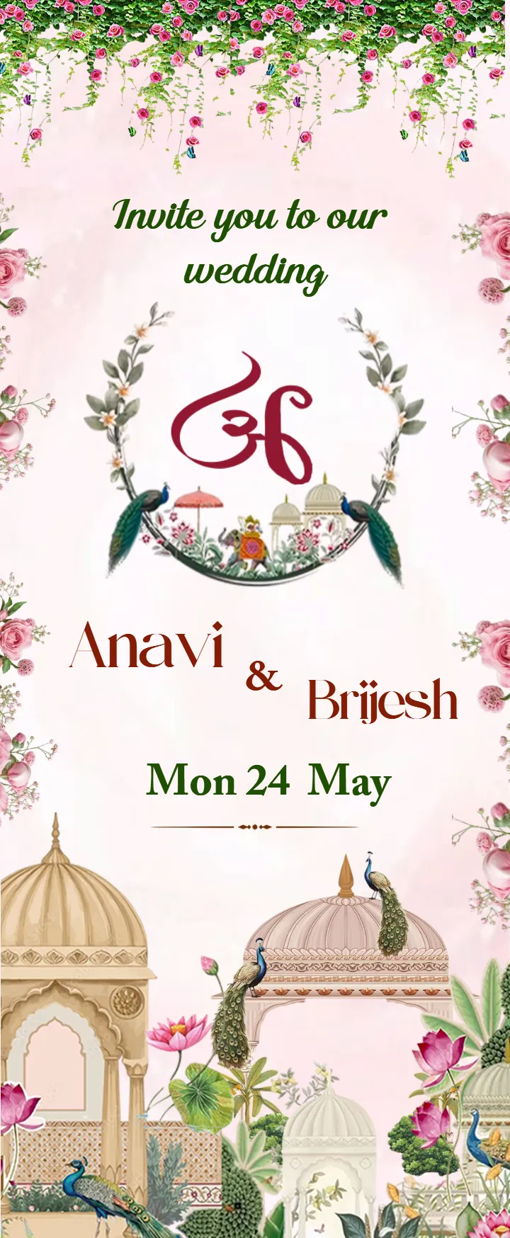 Wedding Door Hanger Template for Unique Guest Welcome