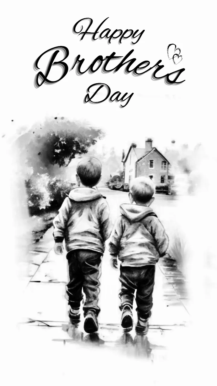 Modern Happy Brothers Day Image in English 4K Download