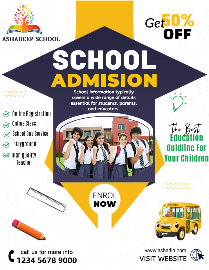 Modern School Admission Open Free Flyer 2026