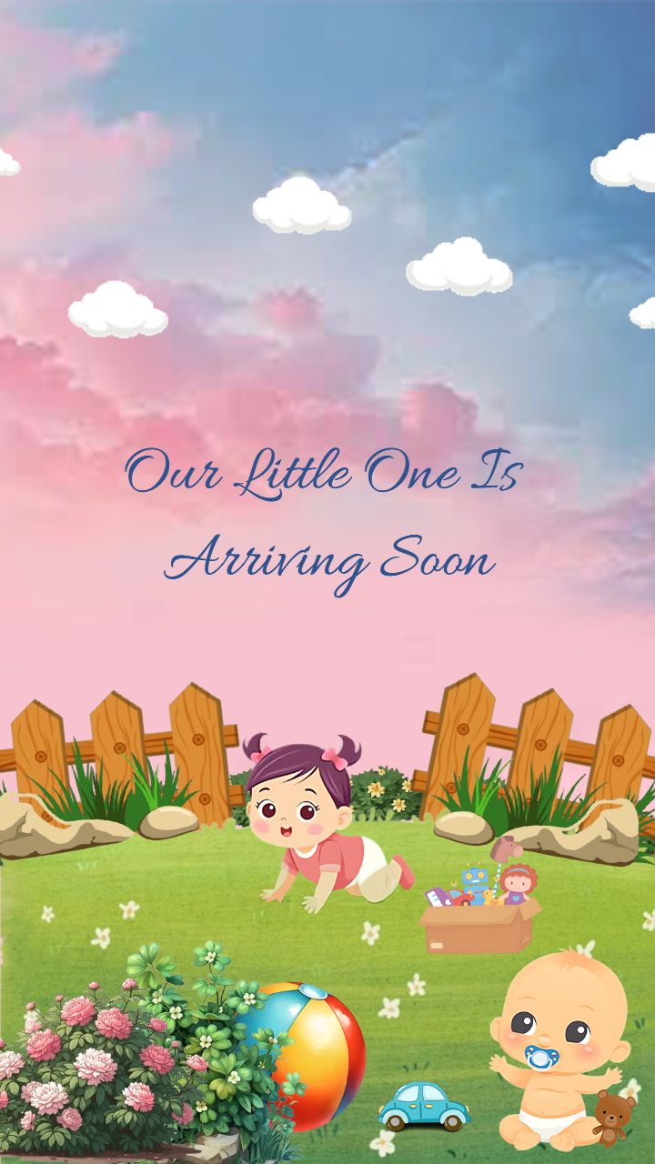 Mom and Dad Baby Announcement Family Celebration Template