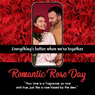 Happy Rose Day Romantic Couple Images with Roses
