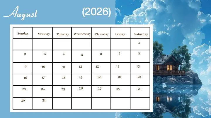 Calendar templates for 2026 mountain sunrise theme