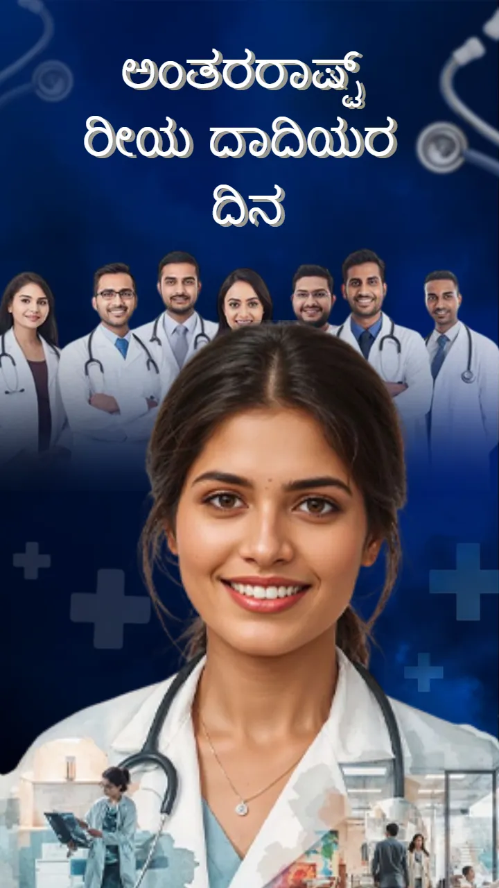 Elegant International Nurses Day Post in Kannada for Tribute