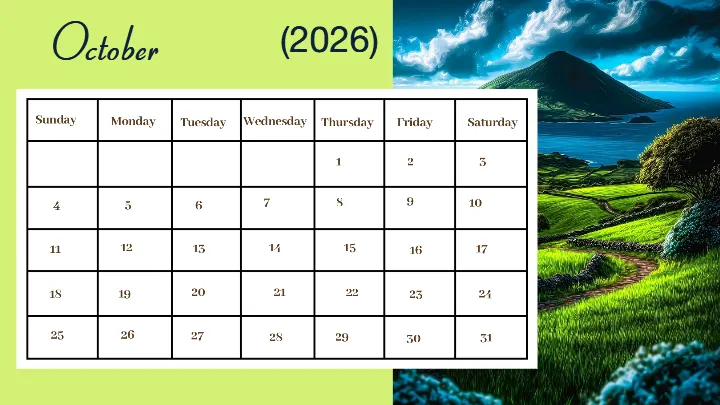 Calendar templates for 2026 mountain sunrise theme