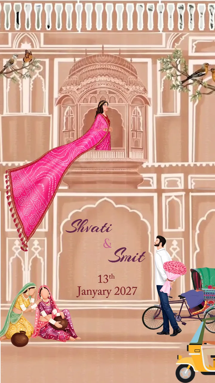Save The Date Video with Royal Indian Wedding Theme