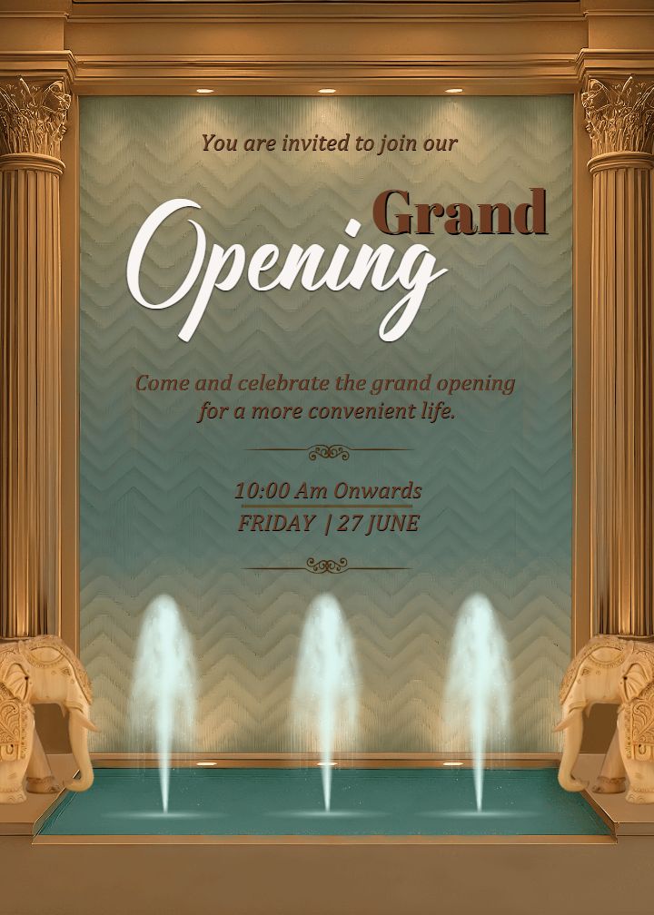 Grand Opening Invite With Indian Classic Theme