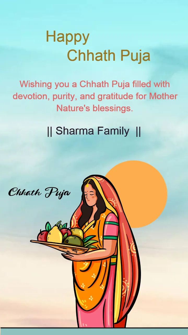 Free Happy Chhath Puja Template for festive celebration