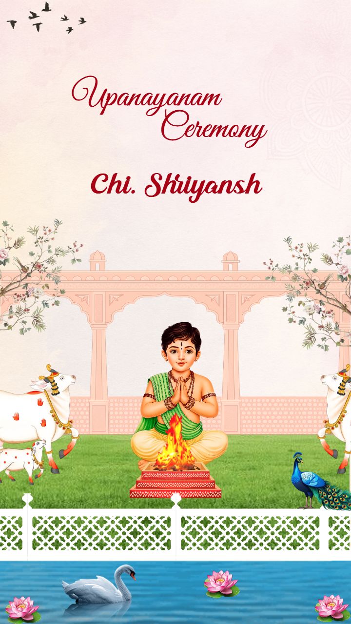 Upanayanam Ceremony Invitation Video in English for Hindu