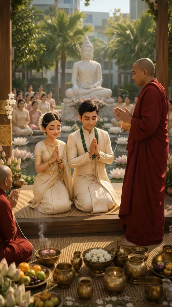 3D Buddhist Wedding Invitation Video for Sacred Weddings