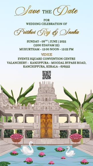 Green Botanical Wedding Invite for Cultural Events