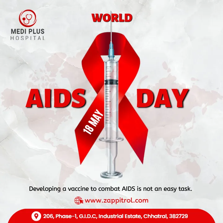 Creative World AIDS Vaccine Day Branding Post in English