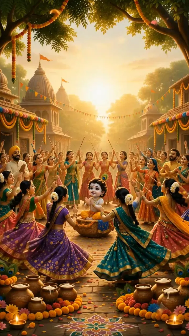 Janmashtami Celebration Invitation Video for Krishna Pooja