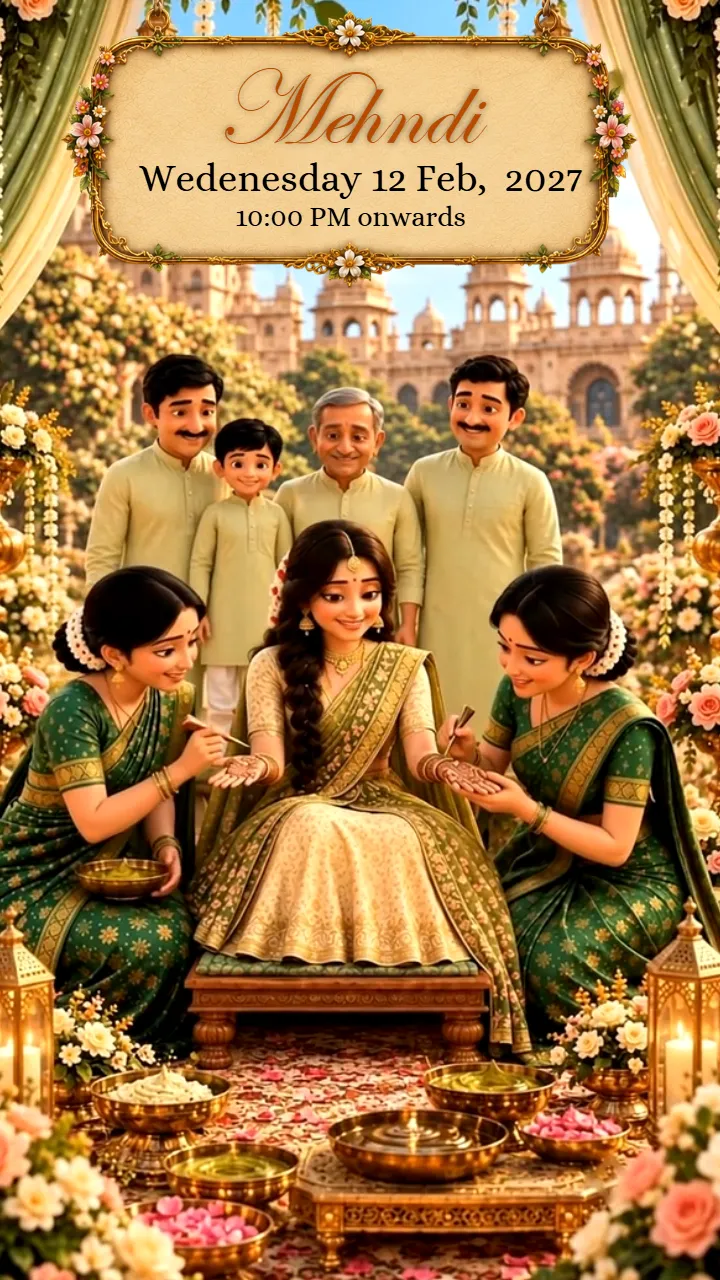 Wedding Invitation Video With Elegant Royal Marriage Theme