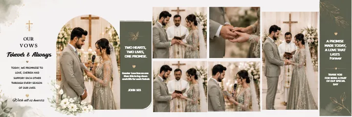 Christian Wedding Album Elegant Bridal Shower PSD Album