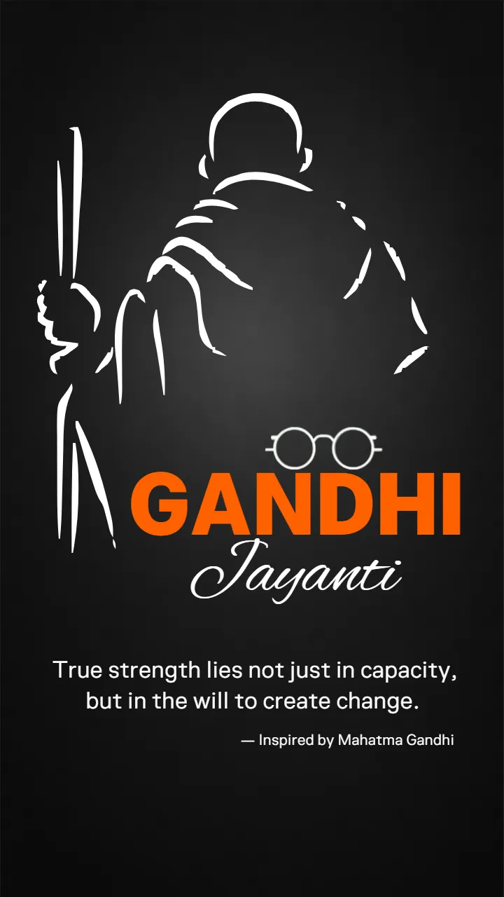 Gandhi Jayanti Image in English With Historical Quotes
