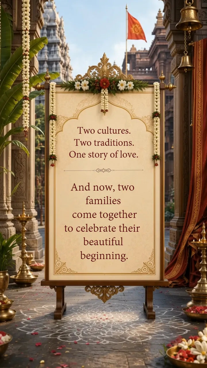3D Wedding Invitation Video with Traditional Temple Theme