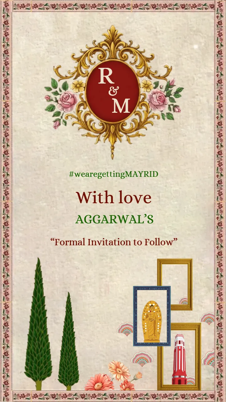 save the date wedding invitation Card premium design