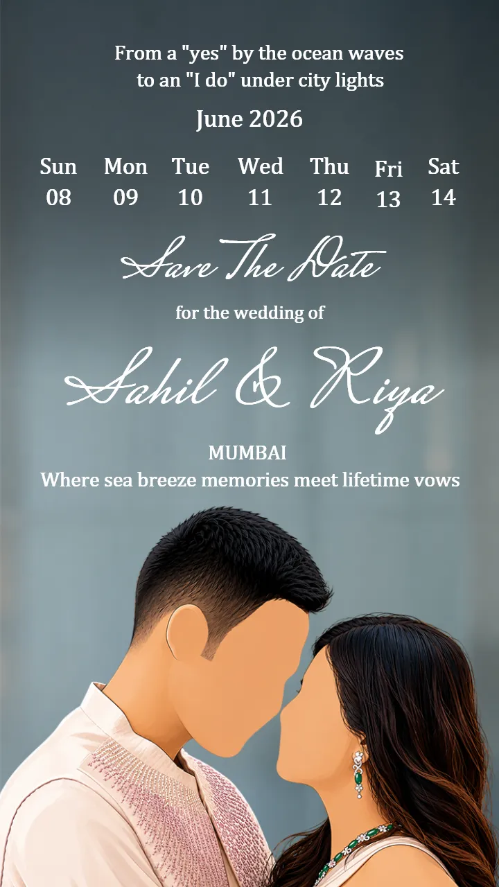 Save The Date Video for Elegant Wedding Announcement