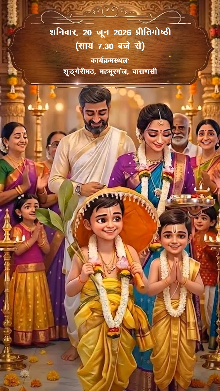 3D Upnayan Sanskar Invitation Video With Sanskrit Touch