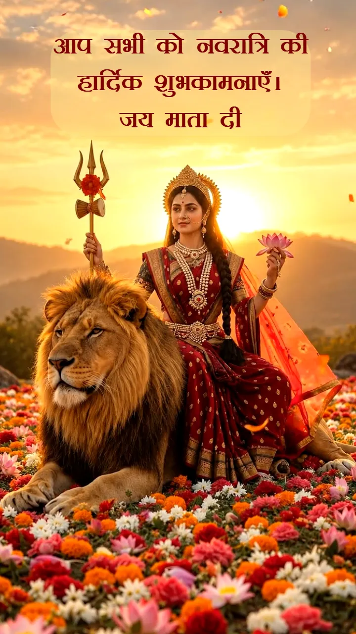 Happy Navratri 3D Status Video for Social Media Sharing