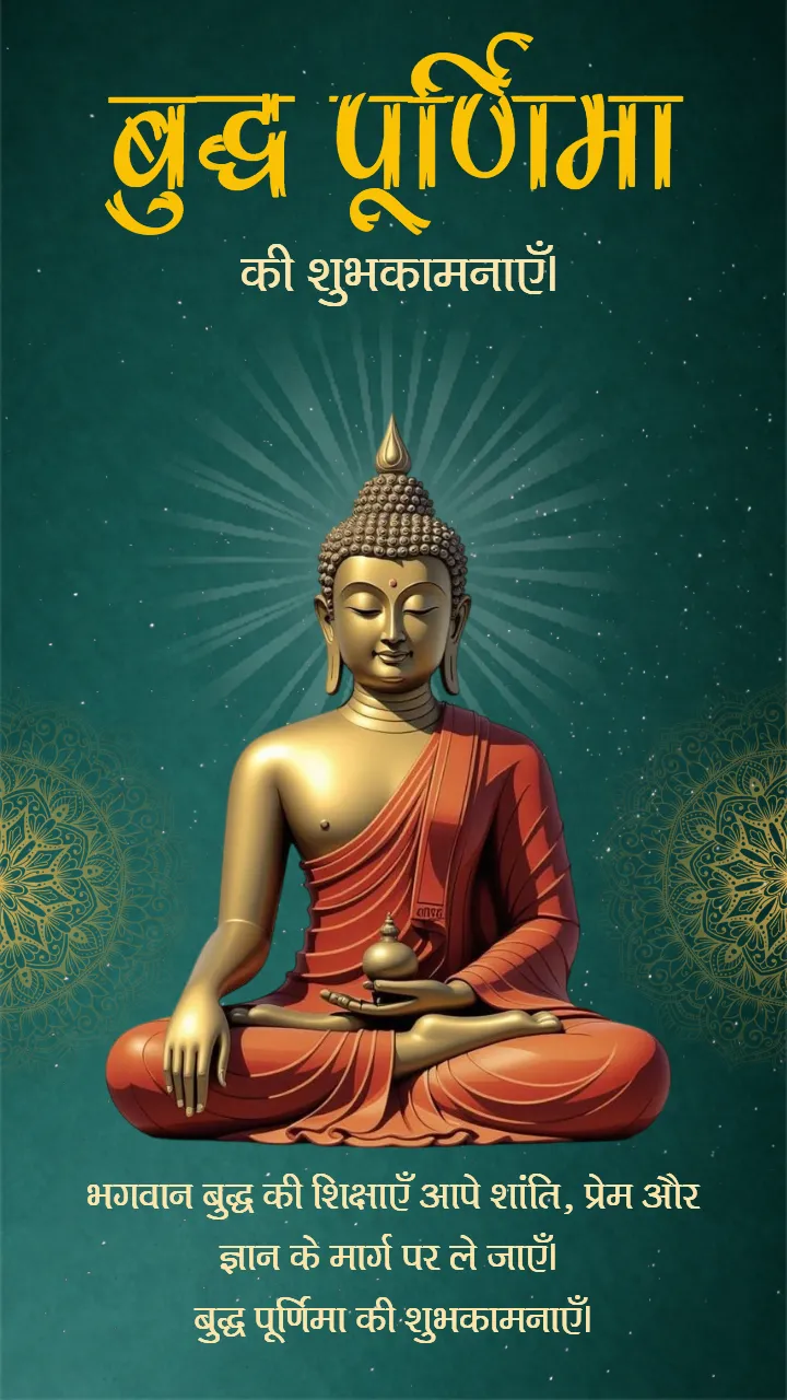 Motivational Buddha Purnima Photo in Hindi for inspiration