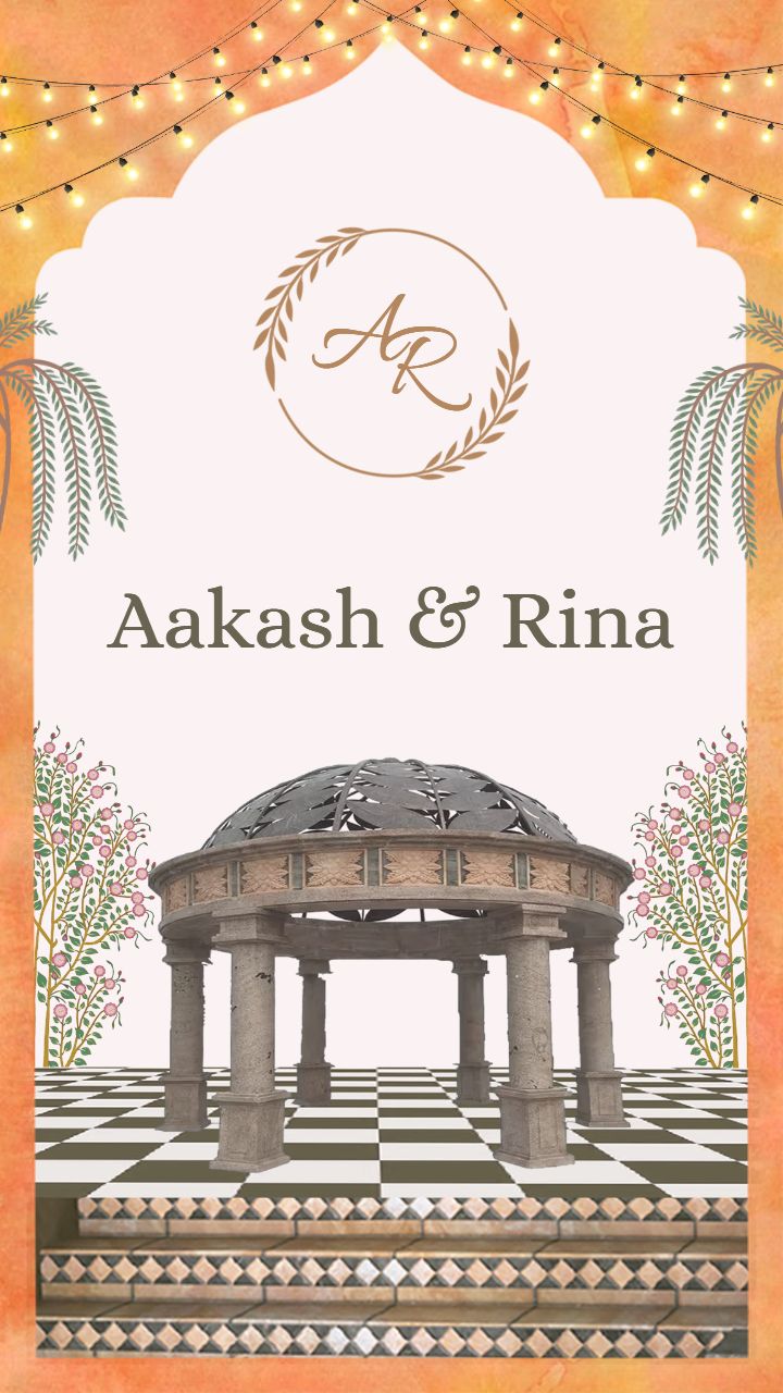 Wedding Invitation Card with Bright Colors Download