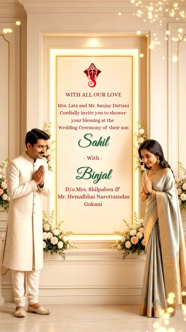 Wedding Invitation Video With Elegant Royal Marriage Theme