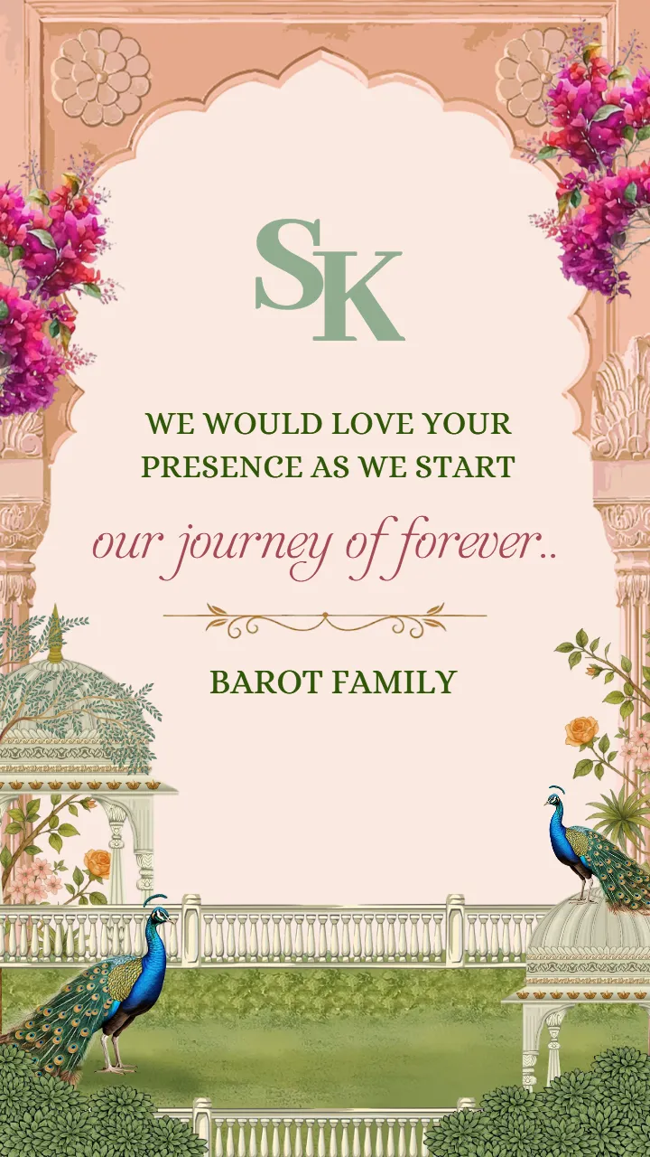 Peacock Palace Inspired Royal Engagement Video Invitation