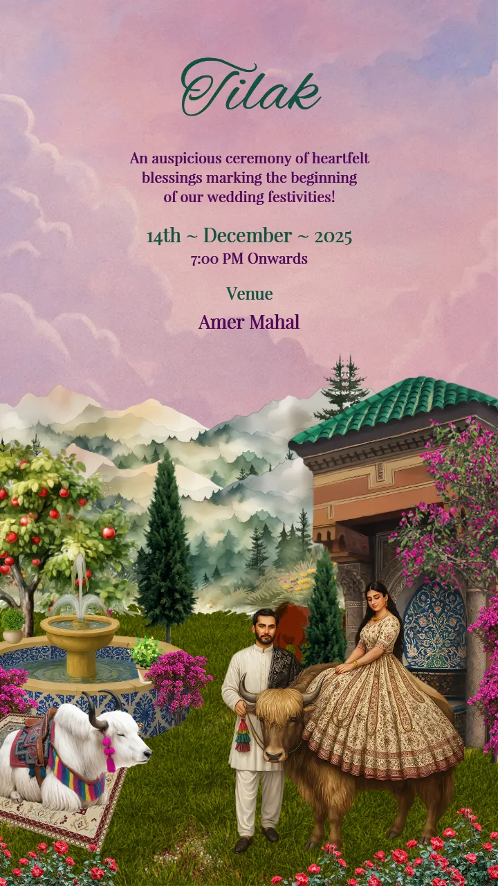 Kashmir Wedding Invitation Video With Traditional Touch